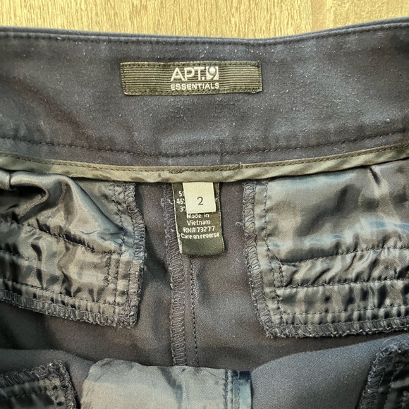 APT 9 Calf length Pants Capris Dress Pants Size 2 - Picture 2 of 4